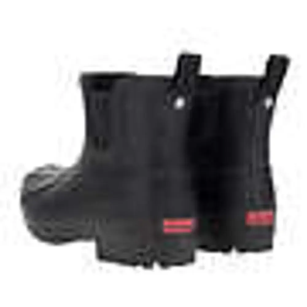 Chooka Winter Waterproof Rubber Plush Chelsea Rain Boots Black Lined size 6 or 7